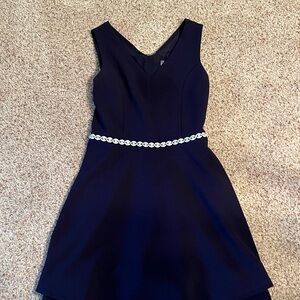 Girls Navy dress 12